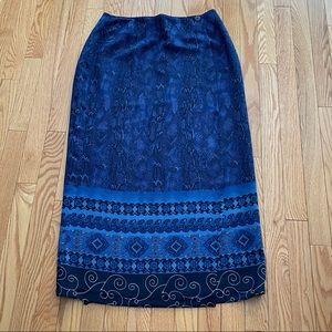 Vintage Penman’s Skirt Boho Style Blue Size Medium
